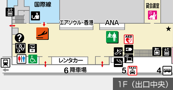 ターミナル空港駅までの案内図